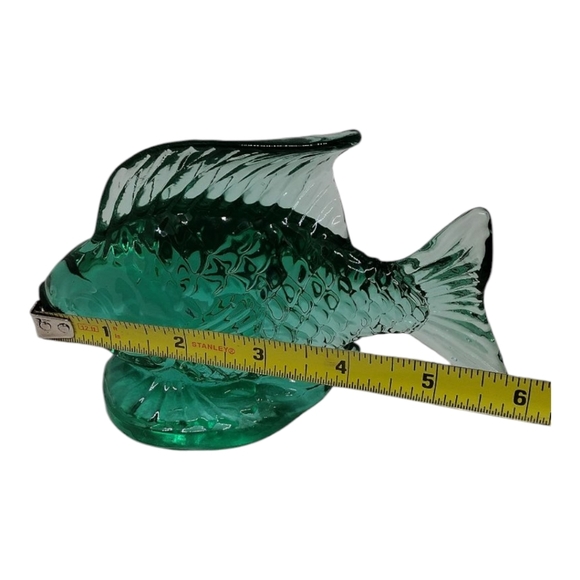 Vintage Silvestri Handcrafted Green Art Glass‎ Fish - Picture 12 of 13